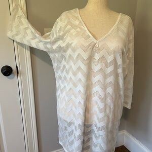 White Chevron Knit Tunic